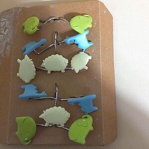 Shower curtain hooks for kids
